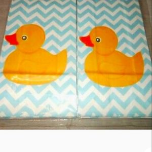 YELLOW RUBBER DUCK PARTY GIFT BAGS & STICKERS
